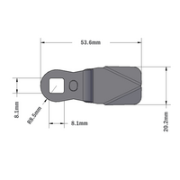 50-104-0 MODULAR SOLUTIONS HANDLE PART<br>CAM LATCH (+4 OFFSET)